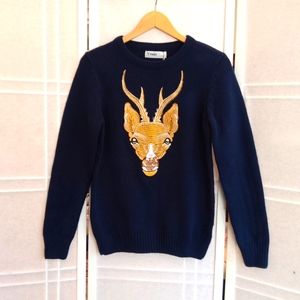 Yomo blue Christmas sweater